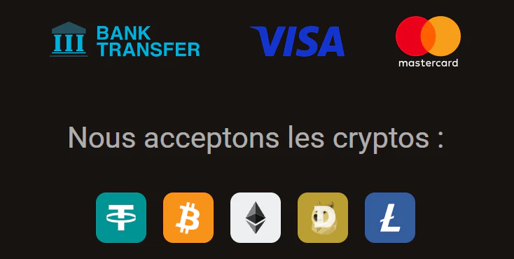 Méthodes de paiement Slotlair avec cartes bancaires et cryptomonnaies